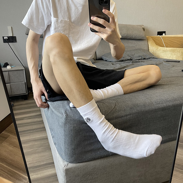 中长筒棉麻时尚百搭性感堆堆袜