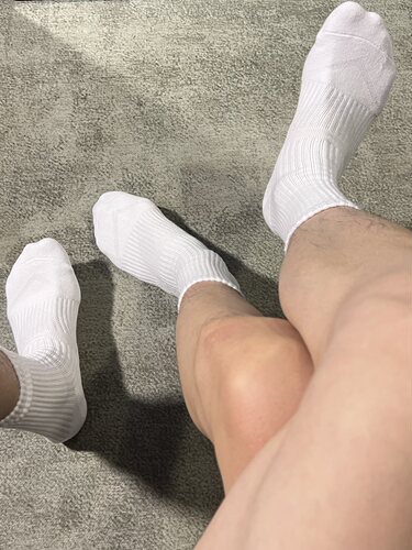 3双装 男士纯棉透气毛巾底长白袜运动吸汗会呼吸中筒纯白棉kocean