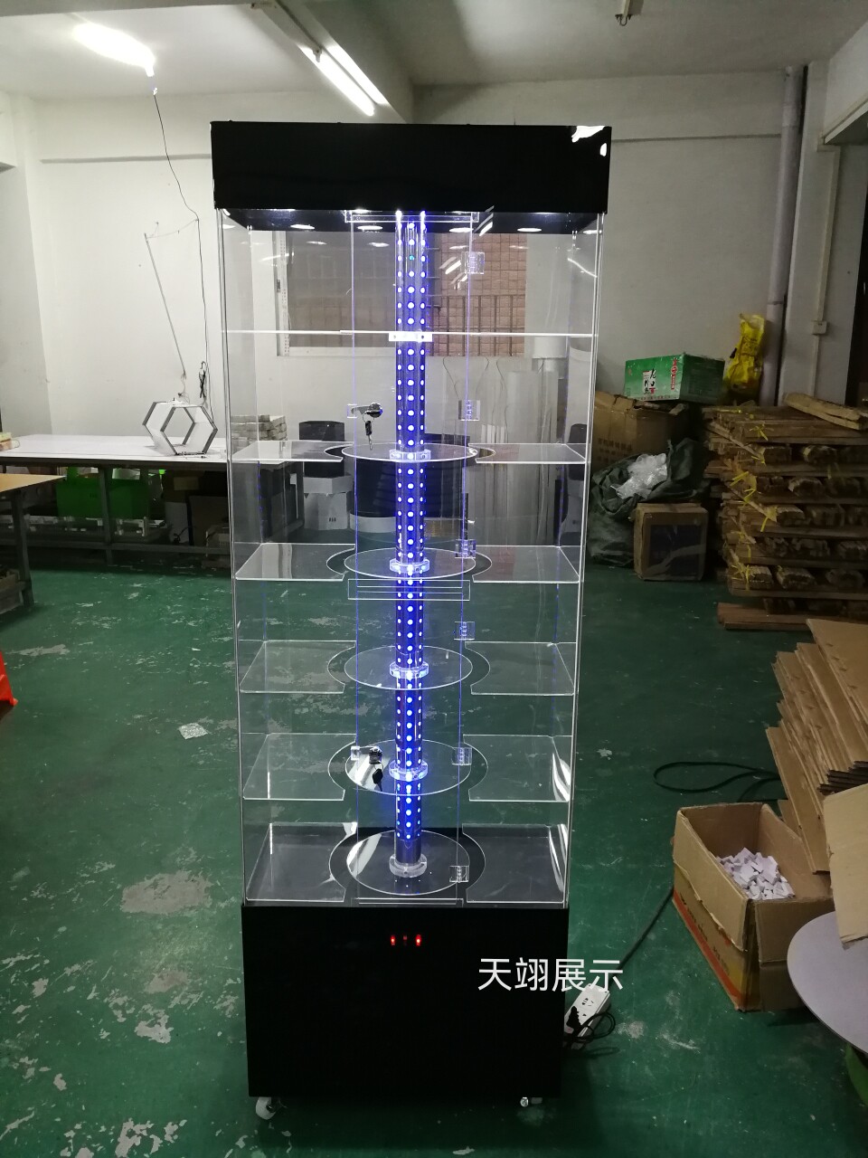 亚克力旋转展示柜台产品展柜货架香水配件化妆品手表牙模手办展架