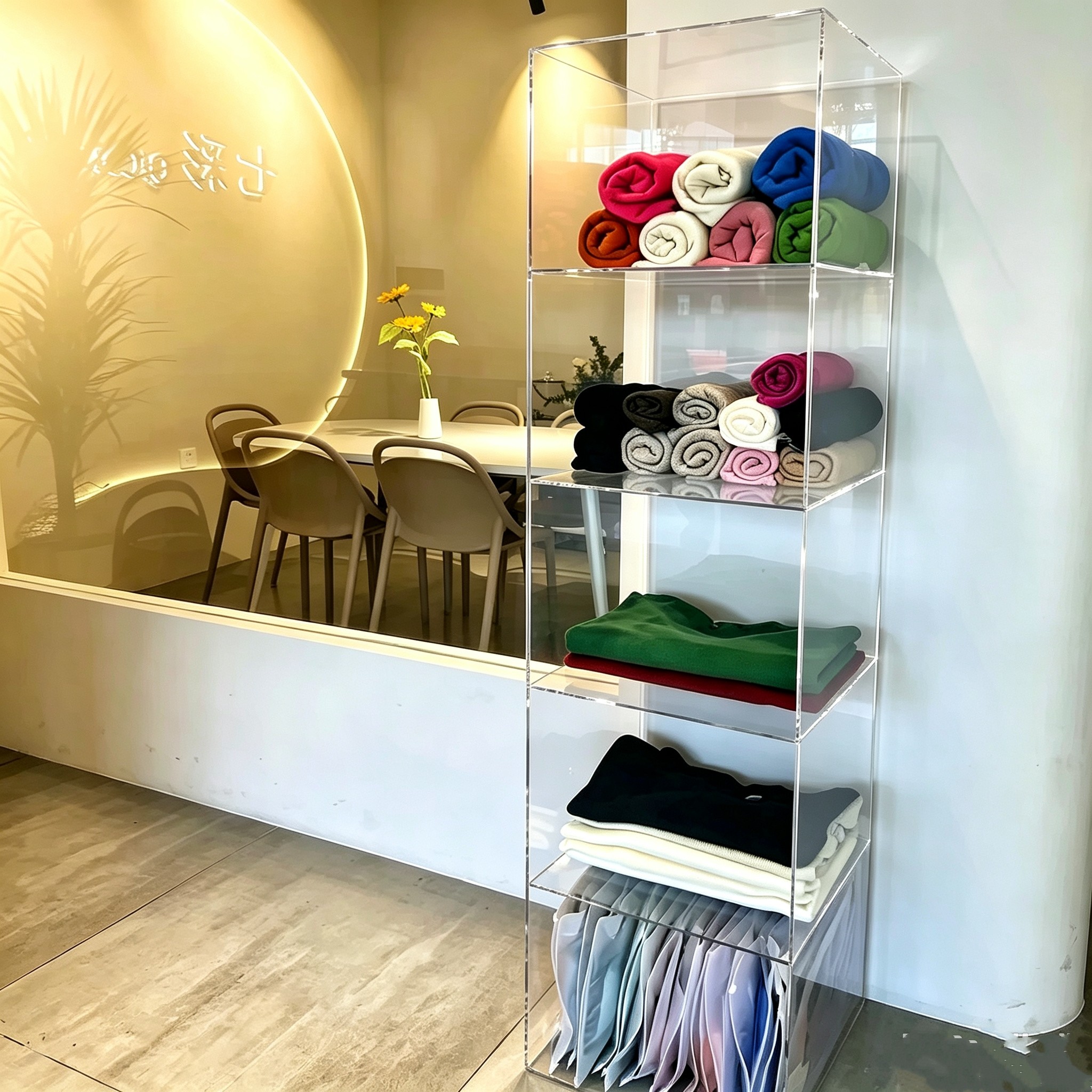 透明展示架服装店专用架成品发货