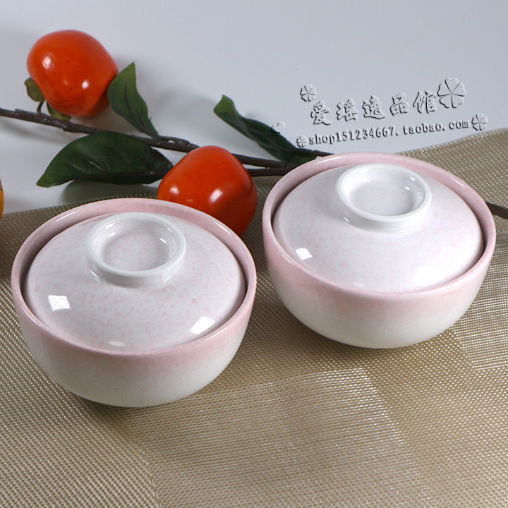 进口有田烧和风陶瓷泡咸菜大汤饭碗小酱菜蘸水日本蒸菜专用碗带盖