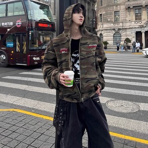 潮街头潮流嘻哈ins街舞新款个性时尚迷彩开衫卫衣JK287P60,男装卫衣,星座1013-3