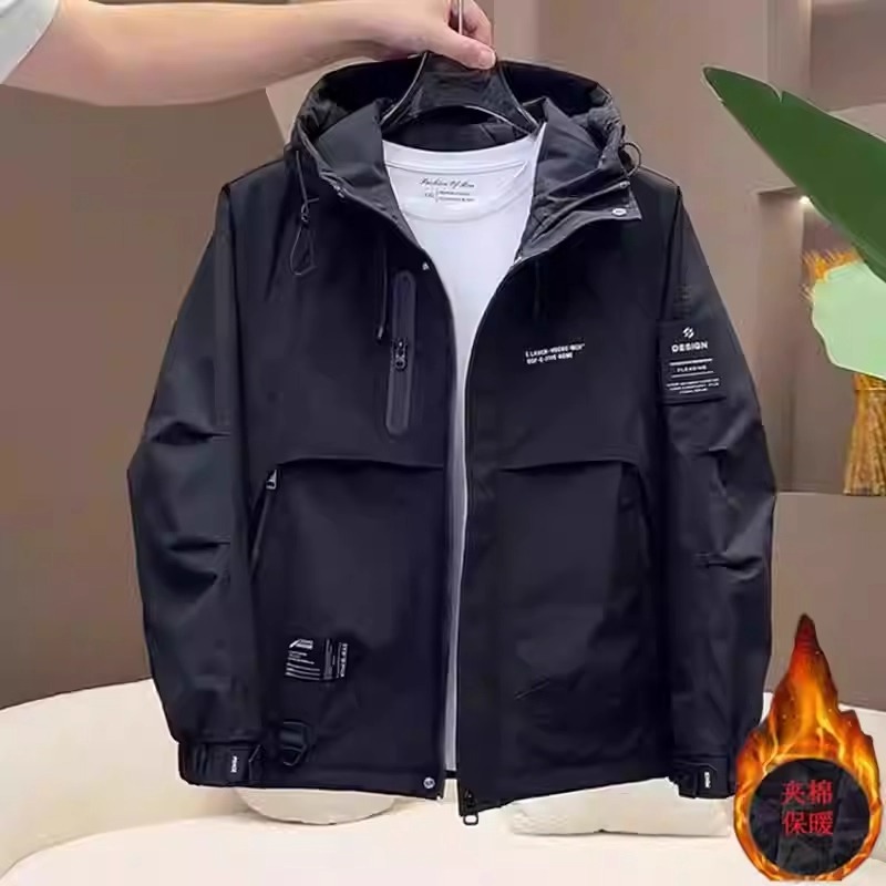 连帽棉服外套男冬季时尚宽松工装夹棉加厚保暖夹克棉衣MY6612P88，男装夹克，星座1013-3