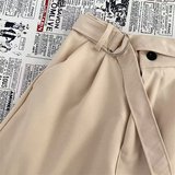 重磅直筒休闲抗皱小西裤男装宽松纯色垂坠感弯刀西装裤子XK323P45，男装西裤，星座1013-3