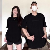 复古圆领短袖贴布绣撞钉上衣男女潮牌痞帅休闲高级感T恤T881P38，男装T恤，星座1013-3