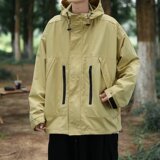 休闲风连帽春季夹克男大码宽松防风外套百搭工装冲锋衣JK181P35，男装夹克，星座1013-3