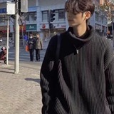 时尚设计感高领毛衣开衫女2025年新款秋季牛仔拼接针织M1835P55，男装针织衫/毛衣，星座1013-3