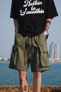 男纯色直筒型休闲裤青春流行时尚潮牌夏五分裤潮工装裤 DK102P28图片