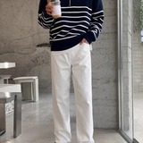 毛衣男秋冬季半高领拉链毛衣男装宽松休闲条纹外穿针织衫M1836P55，男装针织衫/毛衣，星座1013-3