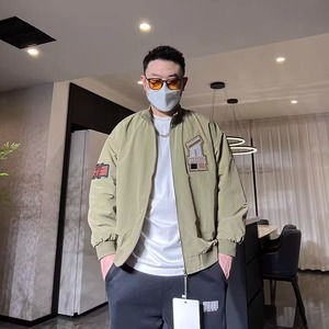 春季潮牌棒球领飞行夹克男士百搭宽松透气休闲运动服外套JK648P68图片