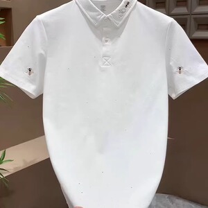 夏季款满天星短袖男士Polo衫轻奢潮流翻领刺绣休闲T恤上衣T870P33图片