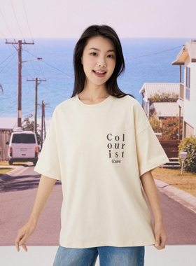 SYMOCOLOR九宫格刺绣logo纯棉多色春夏百搭短袖t恤男女休闲打底衫