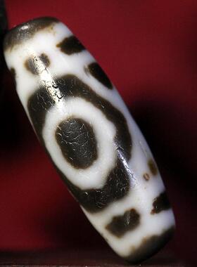 圣饰奇缘天然真品西藏庙供院供老矿玛瑙灰皮至纯世交二眼天珠项链