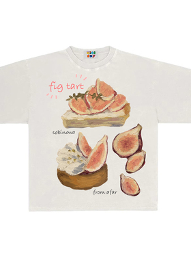 造物GOODGOD 2025夏季新款切开的果实小众设计感印花宽松短袖T恤