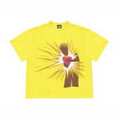 拥抱爱心美式 t恤男女2024新款 潮牌小众宽松上衣 短袖 28blocks夏季