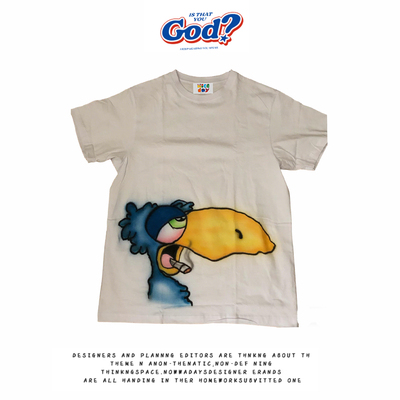 28blocks 260克重磅纯棉! 抽烟大鸟~美式复古阿美咔叽短袖T恤男女