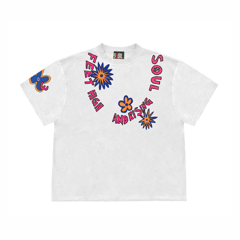 28blocks 260克重磅纯棉！趣味字母印花夏季潮牌宽松美式短袖T恤