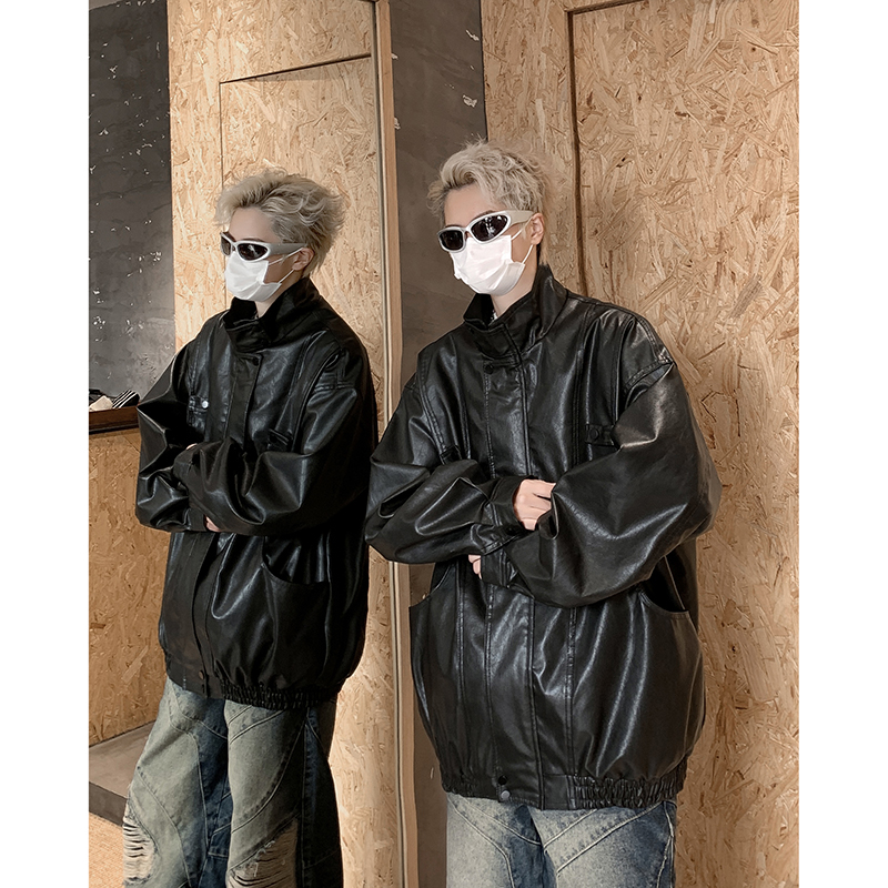 加棉加厚皮衣外套夹克618-JK150-P100控128棉衣款P120控158，男装皮衣，星座618