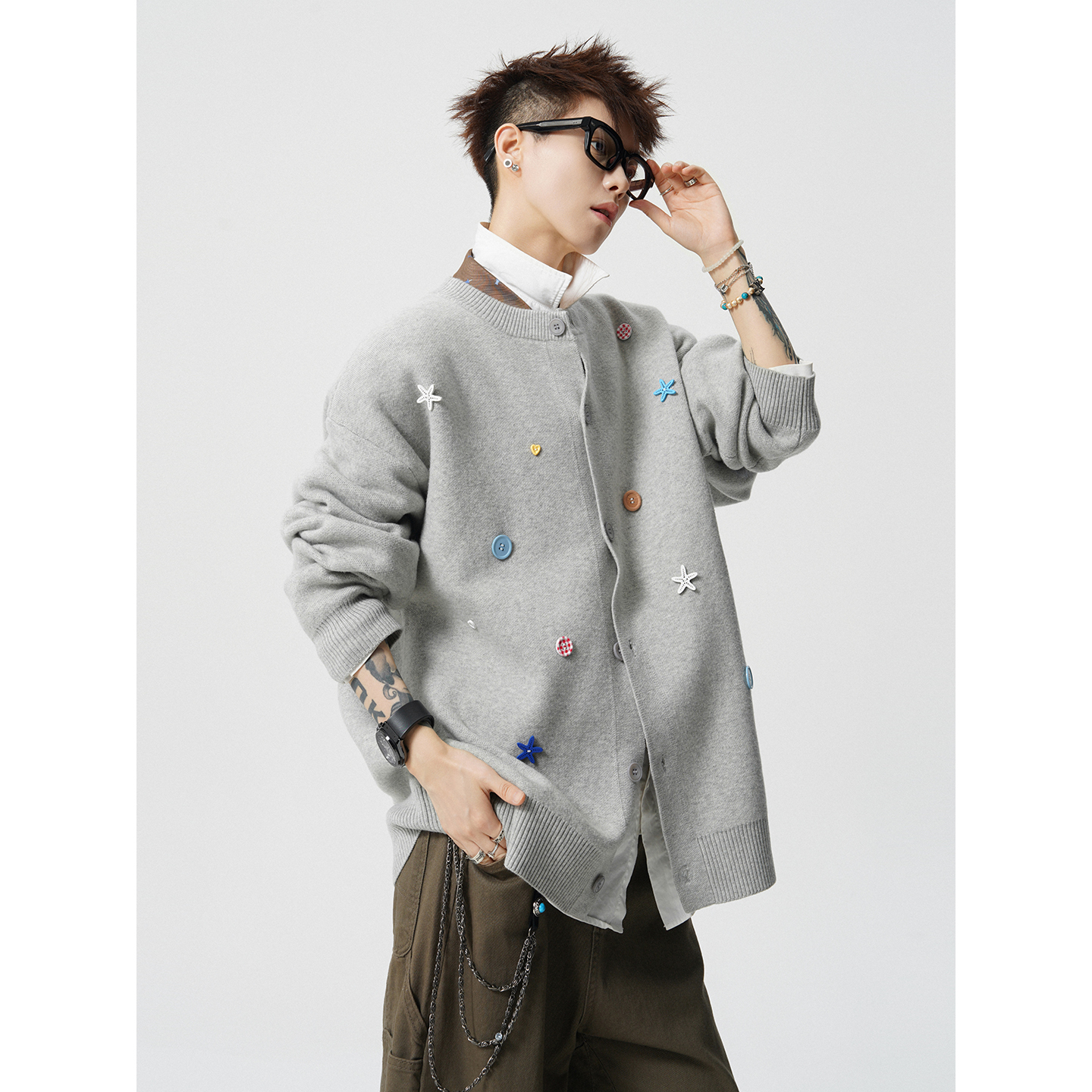秋冬开衫毛衣外套618-MM106-P75控138，男装针织衫/毛衣，星座618