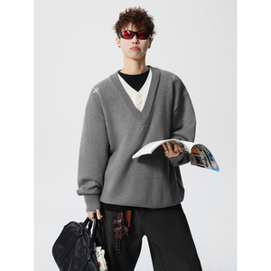 秋冬刺绣假两件毛衣618-MM912-P60控108LK，男装针织衫/毛衣，星座618