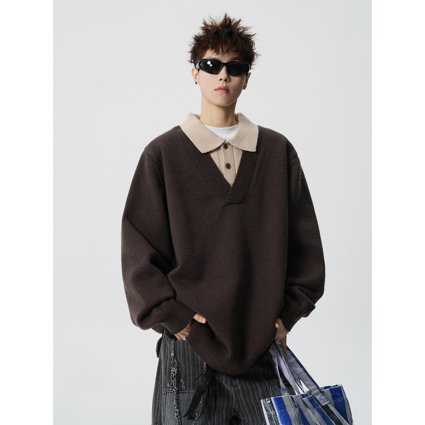 秋冬假两件POLO毛衣针织衫618-MM992-P65控118LK，男装针织衫/毛衣，星座618