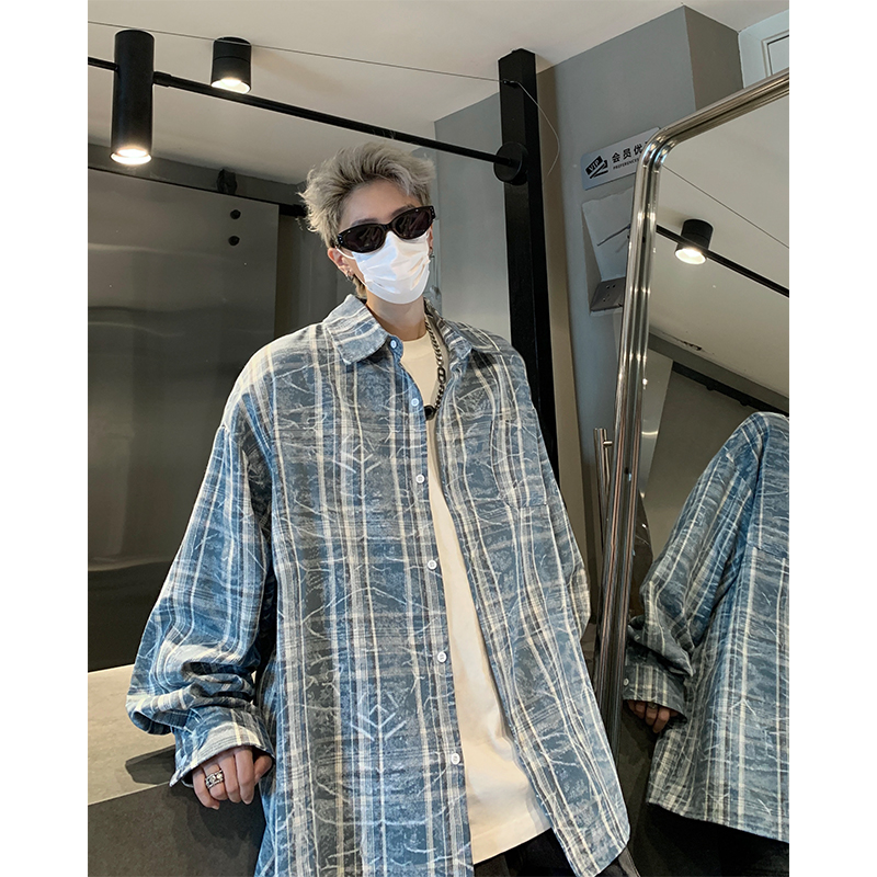 春秋新款小众衬衫外套223-7-CS336-P55控78，男装衬衫，星座618