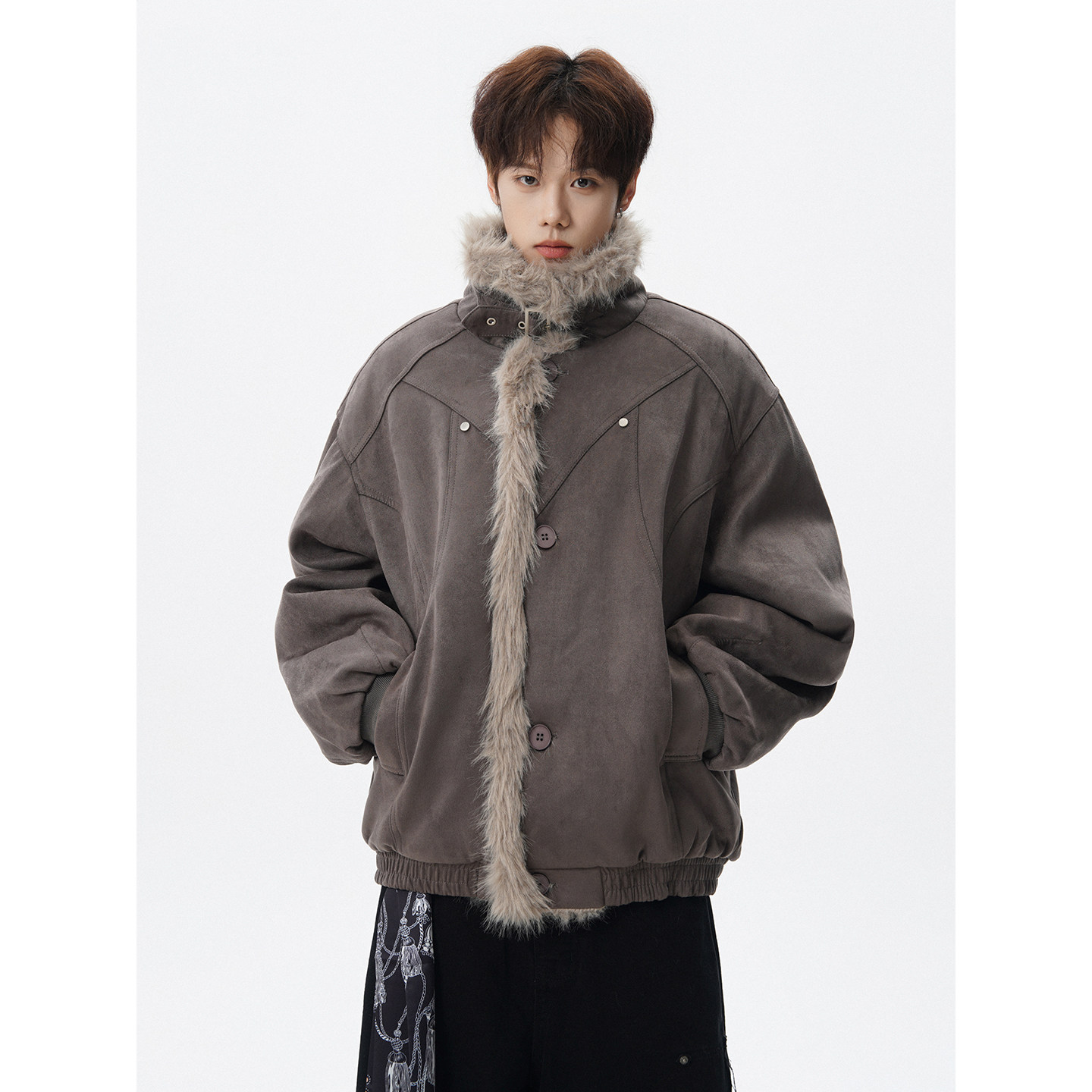 现货长毛绒棉服棉衣外套618-MF362-P115控218,男装棉衣,星座618