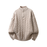 白底图现货麻花半拉链毛衣外套618-MM788-P60控108，男装针织衫/毛衣，星座618