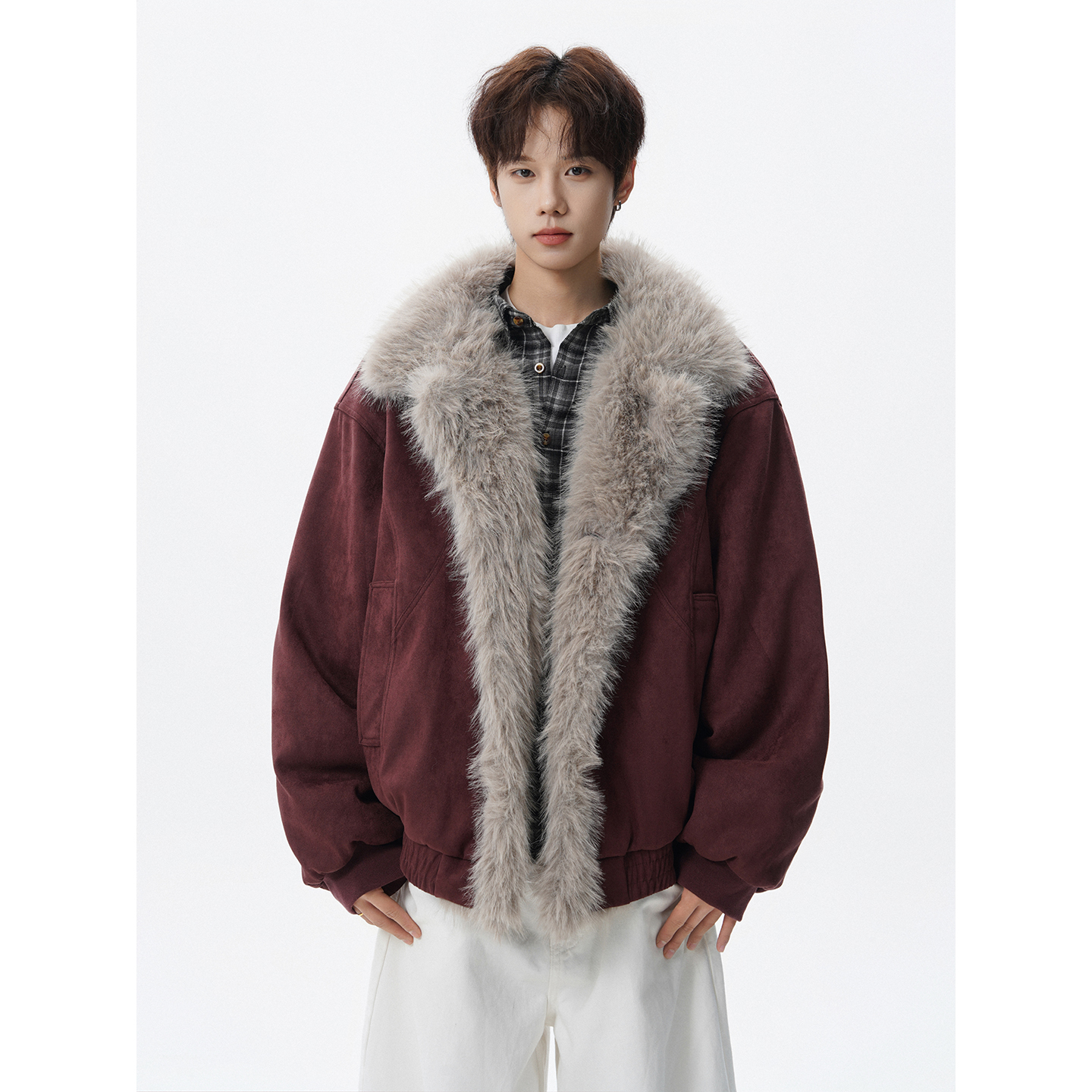 现货长毛绒棉服棉衣外套618-MF362-P115控218，男装棉衣，星座618