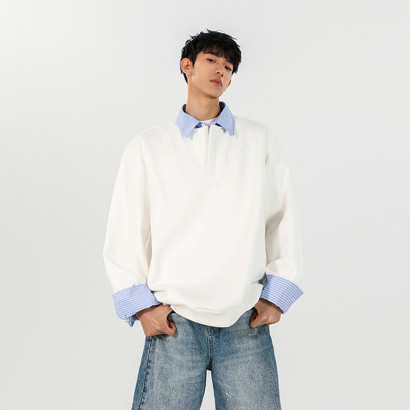 春秋季假两件衬衫卫衣外套618-V752-P50控88无影墙，男装卫衣，星座618