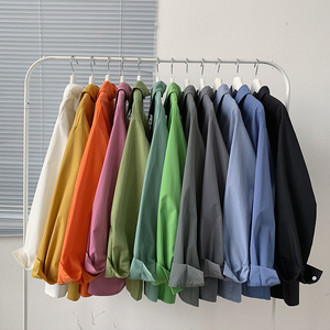 12色7码春装男女长袖衬衫韩版宽松衬衣制服618-CS89-P30控48，男装衬衫，星座618