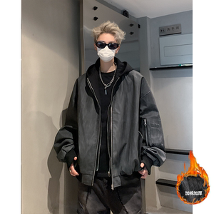 冬季短款假两件棉服外套XZ618-JK165棉衣-P120控168，男装棉衣，星座618