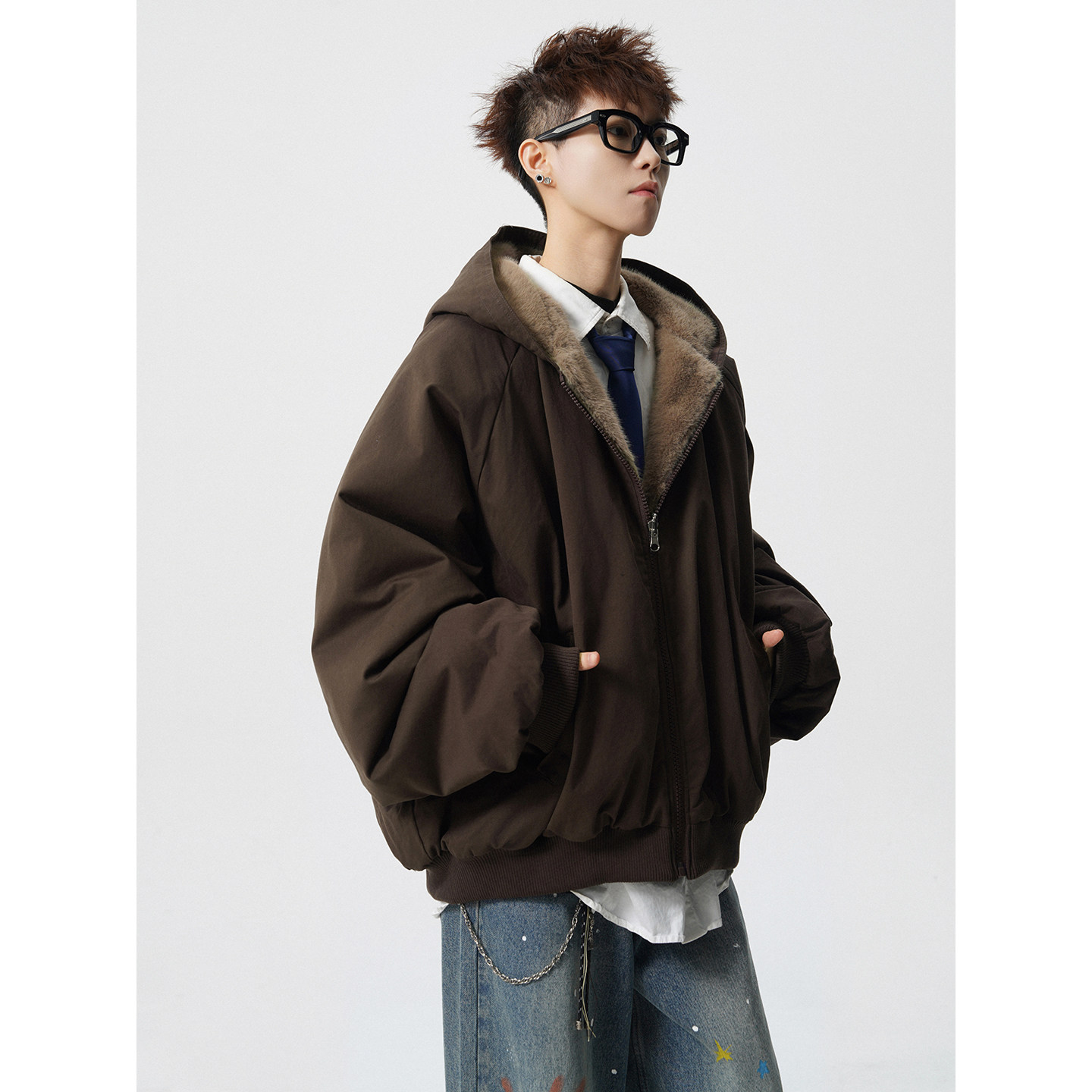 冬季双面穿棉服外套棉衣618-MF574特批90，男装棉衣，星座618