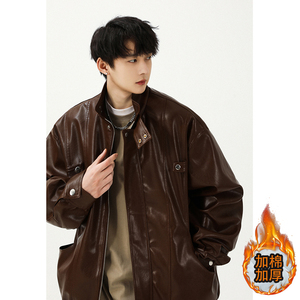 加棉加厚皮衣外套夹克618-JK150-P100控128（棉衣款P120控158）图片