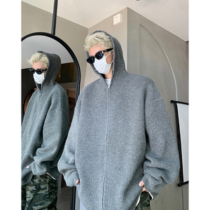 秋冬毛衣开衫双拉链针织衫618-MM1315-P70控98模特，男装针织衫/毛衣，星座618