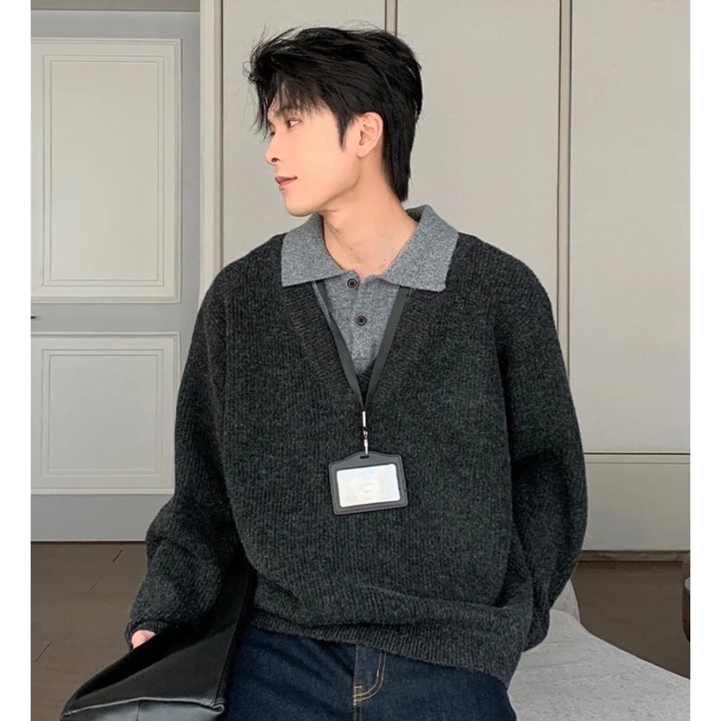 网图秋冬假两件POLO毛衣针织衫618-MM992-P65控118，男装针织衫/毛衣，星座618