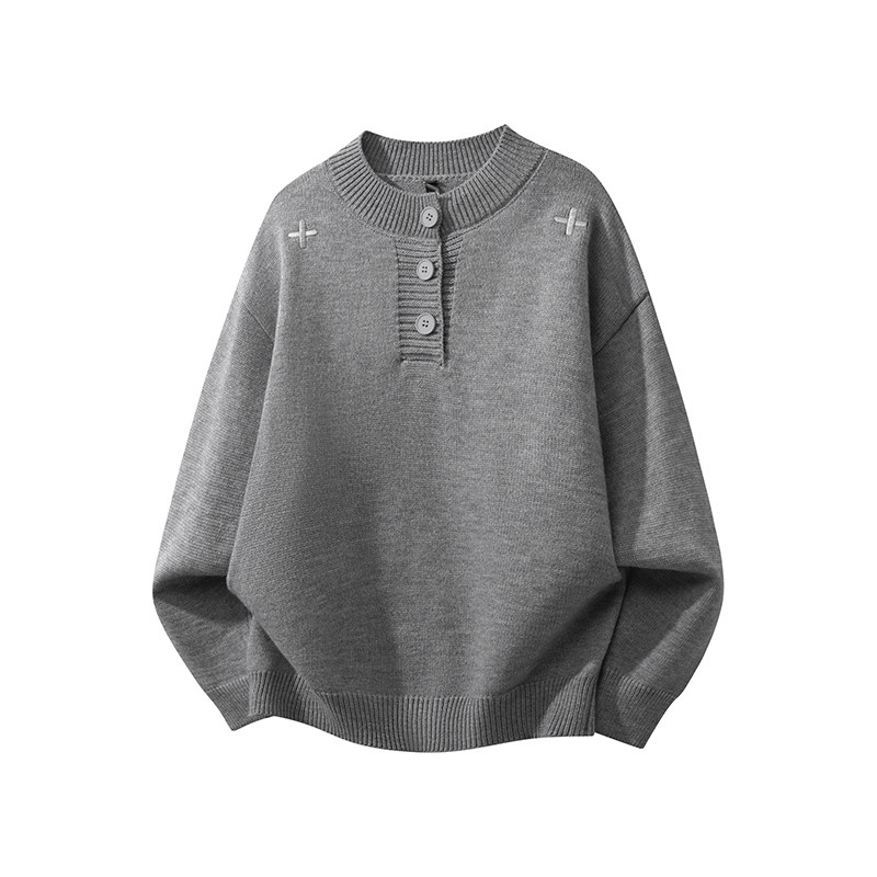 白底图高品质秋冬亨利领刺绣毛衣618-MM972-特P45，男装针织衫/毛衣，星座618