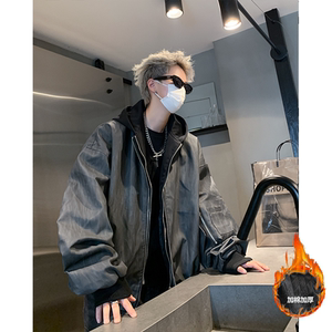 冬季短款假两件棉服外套XZ618-JK165棉衣-P120控168，男装棉衣，星座618