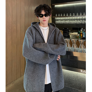 秋冬毛衣开衫双拉链针织衫618-MM1315-P70控98模特图，男装针织衫/毛衣，星座618