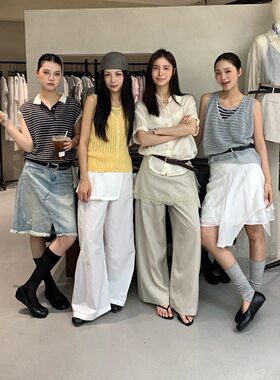 2026夏季新款莱塞尔花边屁帘休闲裤设计感显瘦遮跨直筒裤长裤K956