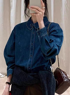 Green Tea·26早春新款女装长袖内搭叠穿早春新款文艺设计感衬衫