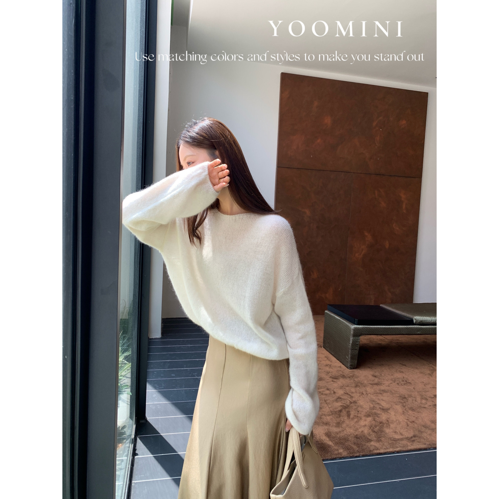 YOOMINI-松柔软休闲淑女短款2025秋冬上新毛衣（含50羊毛