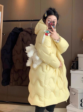 Secret Guest秋冬泡芙绗缝拉链纯色保暖羽绒服外套配可拆卸帽子