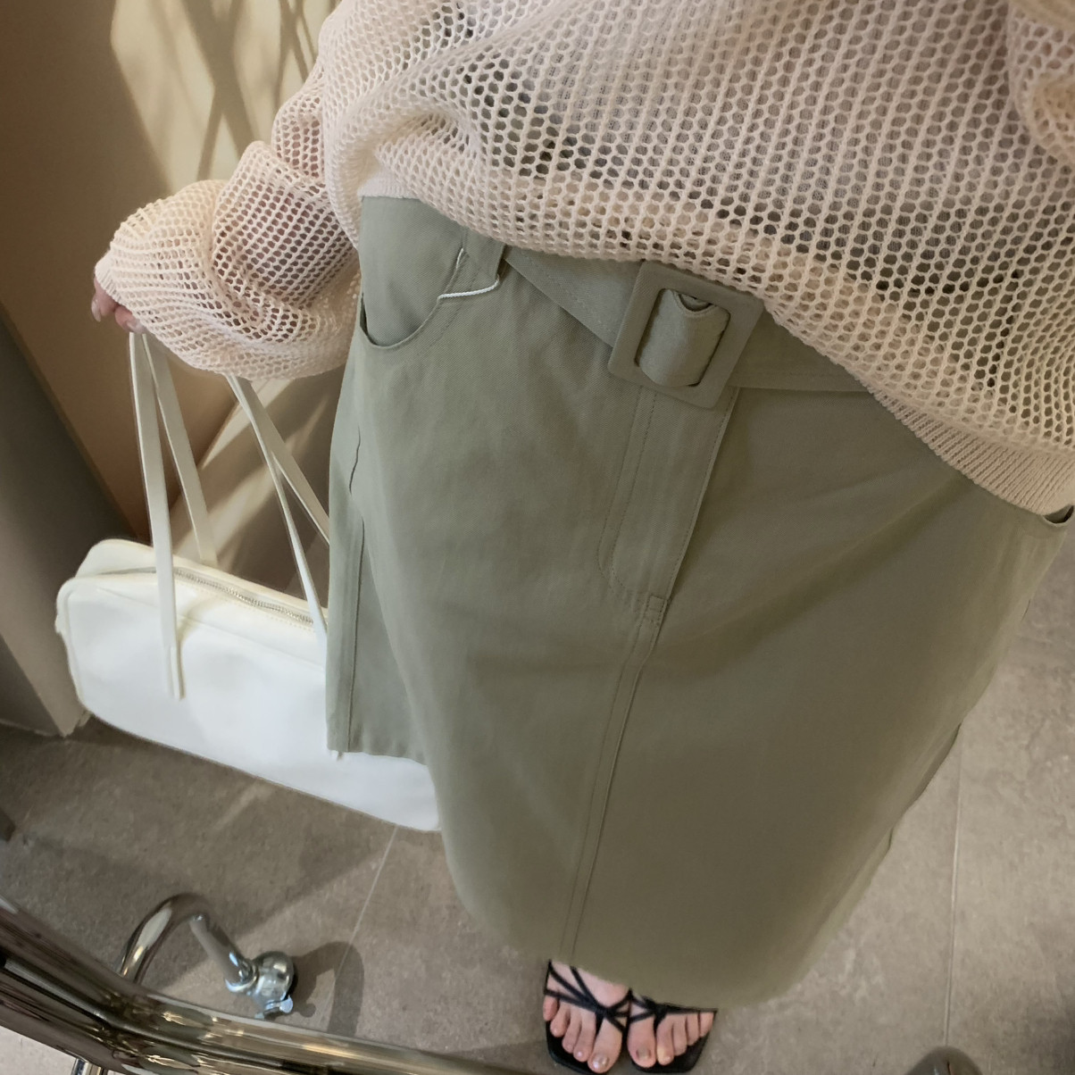 YANSHANG-26夏季新款工装风多色可选休闲半身裙(配腰带)