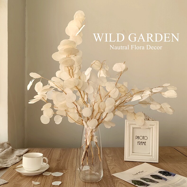 高档轻奢风永生白色苹果叶花束套装家居客厅茶几桌面民宿花艺摆件