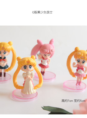 美少女蛋糕装饰摆件独角兽哇偶