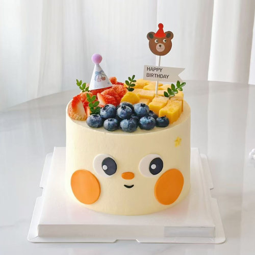 可爱卡通小熊生日蛋糕装饰摆件