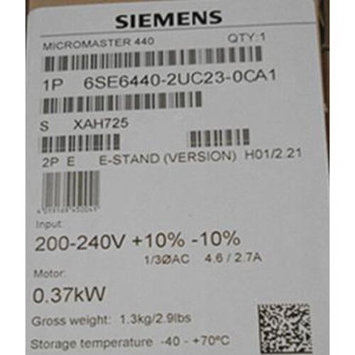 议价6SE6440-2UC23-0CA1MM440变频器 3kW 6SE64402UC230CA1