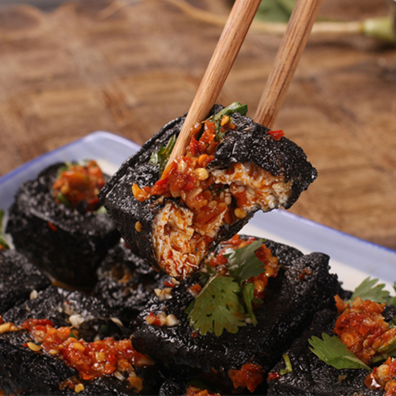 白色精品正宗长沙黑色臭豆腐生胚经典湖南特产油炸小吃零食120片