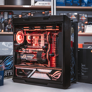 SC定制华硕ROG全家桶分体式水冷主机EK配件13900KS/4090游戏电脑